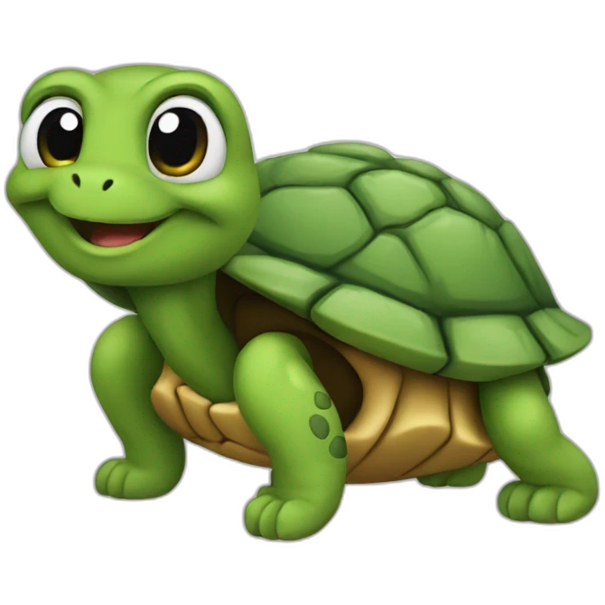 Tortue sur chien emoji
