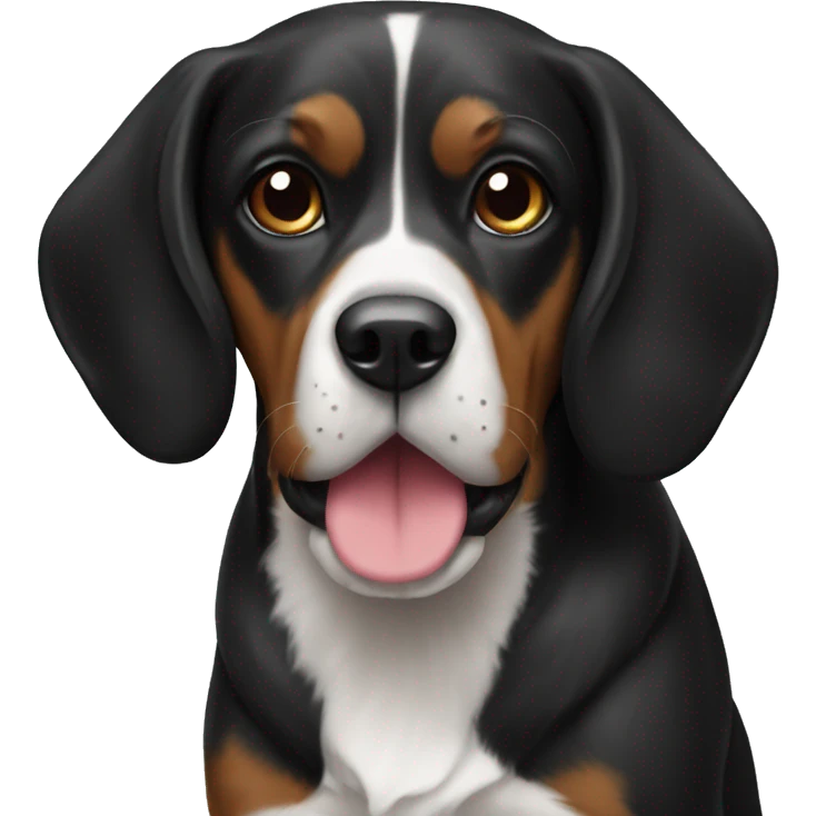 Black cocker and beagle emoji