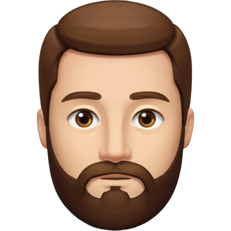 man with long straight hair and beard no mustache emoji