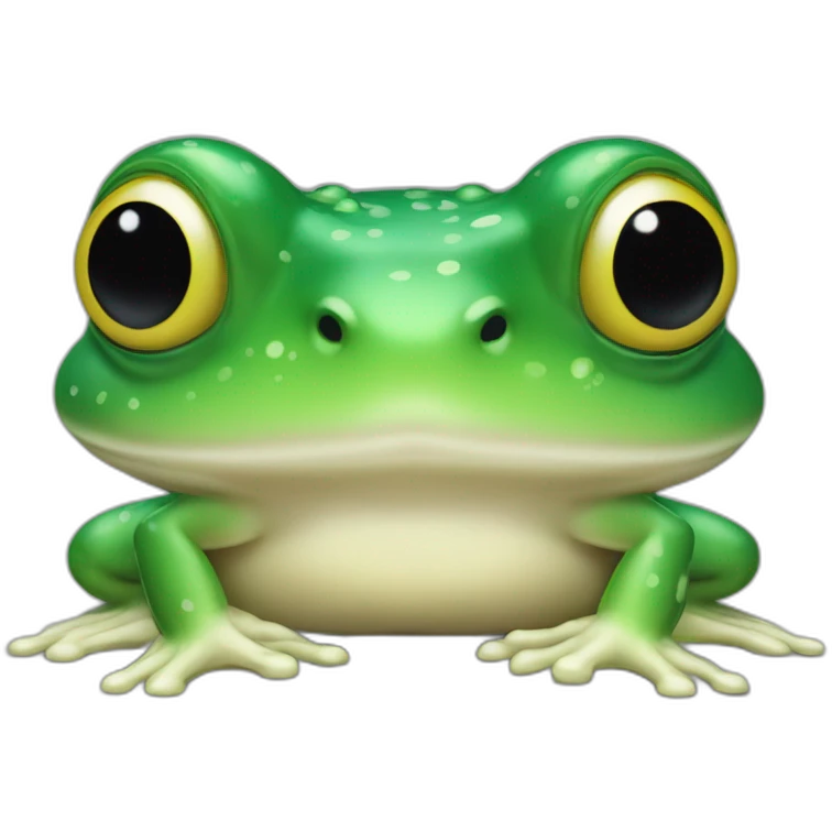 Grenouille a côté d'un champignon emoji