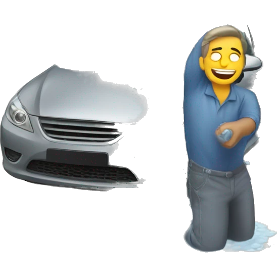 man washing a car emoji