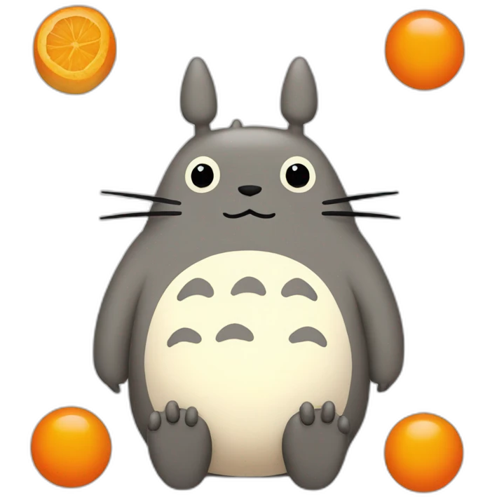 totoro in orange ring emoji