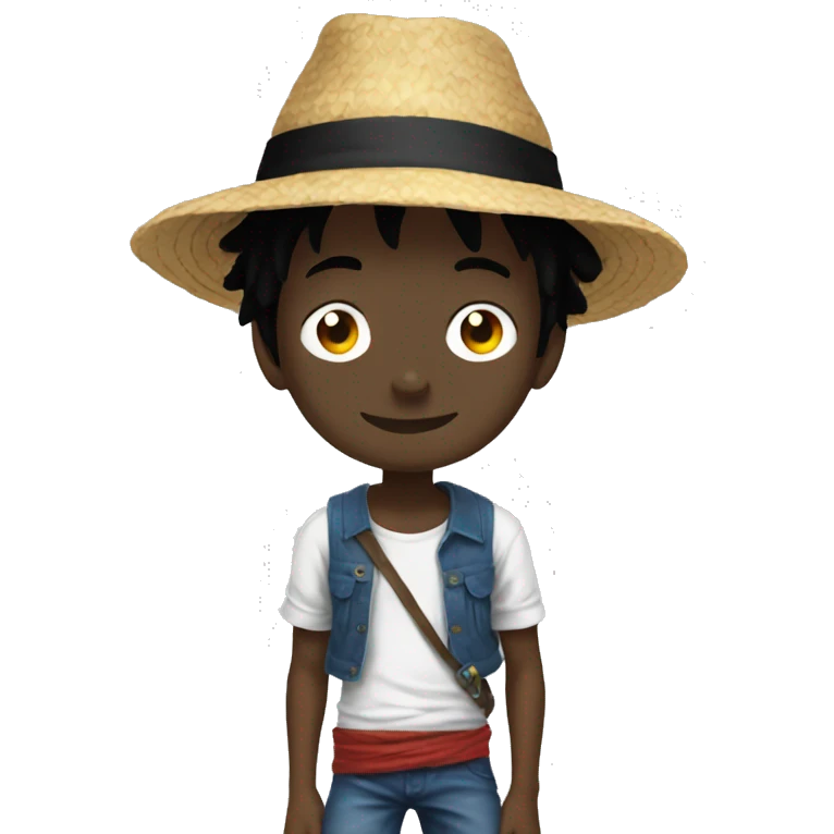 black luffy emoji