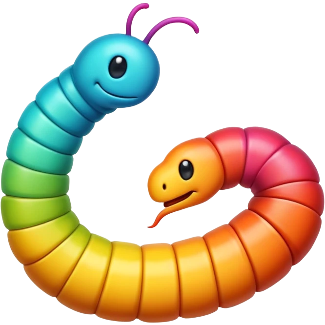 colorful worm emoji