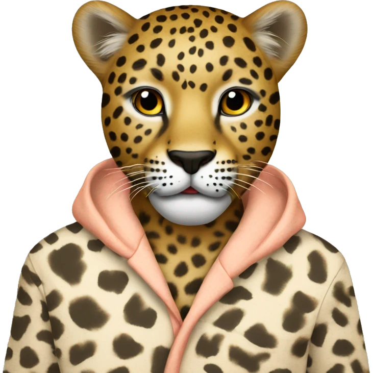 Leopard whit pyjama emoji