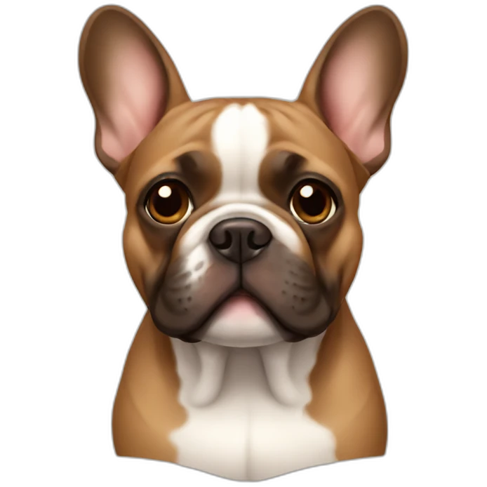 brown french bulldog emoji