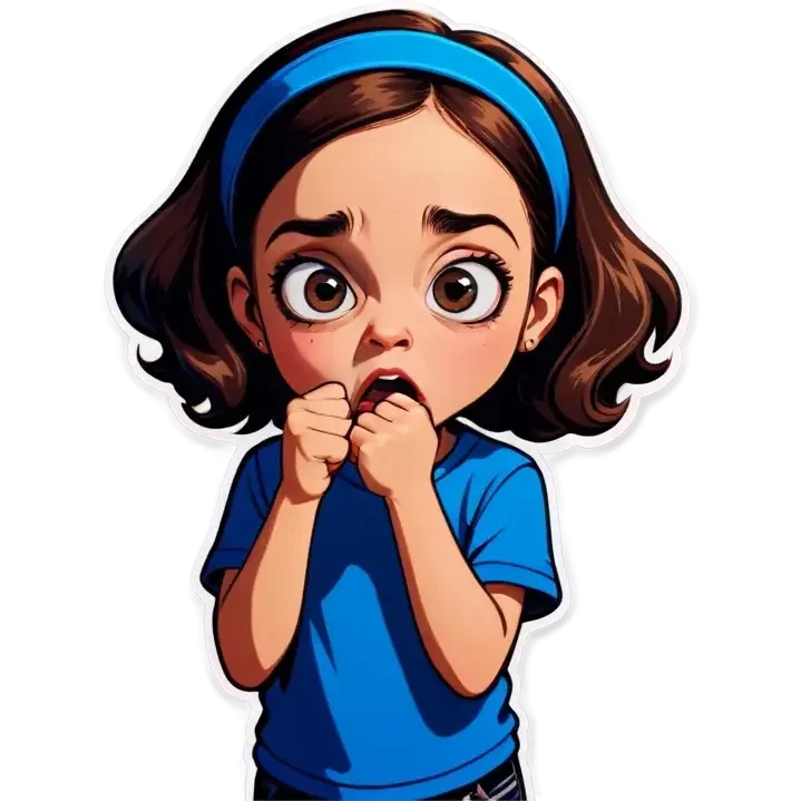  girl nervous emoji