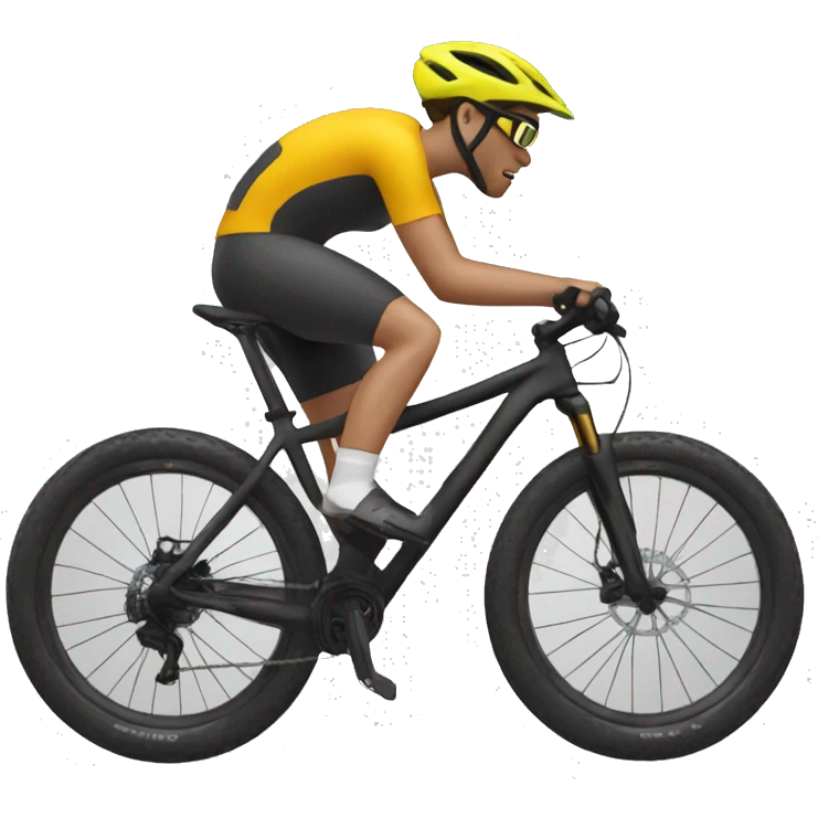 mtb cyclist in first person emoji