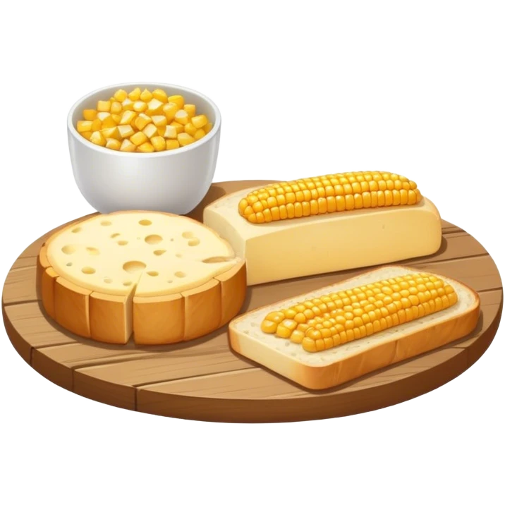 corn cheese and bread emoji