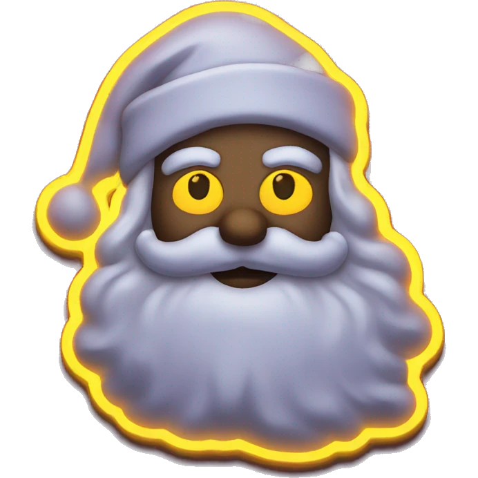 Neon Santa sign  emoji