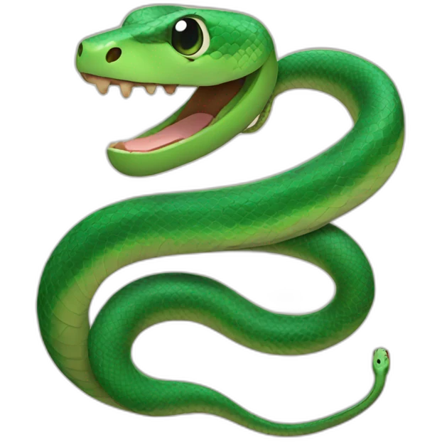 A snake with a hearing aid emoji