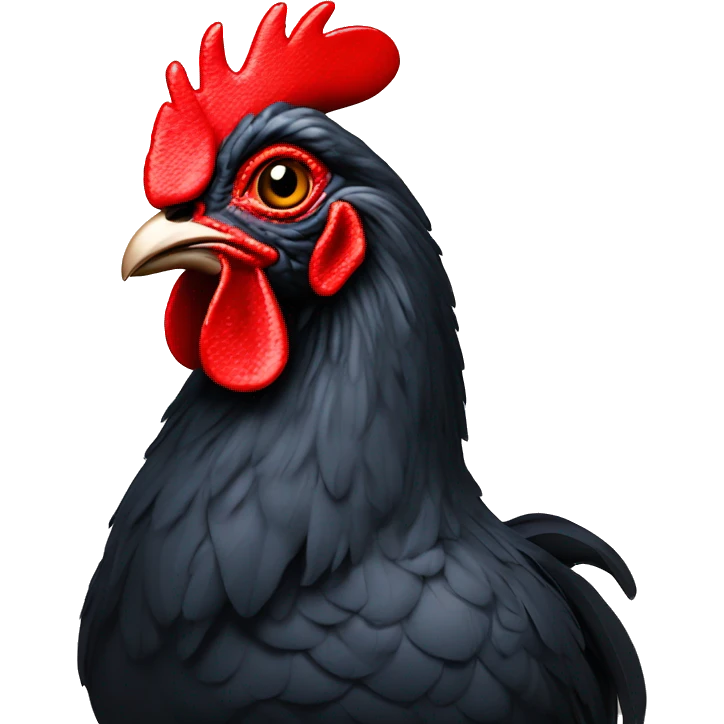 Coq noir emoji