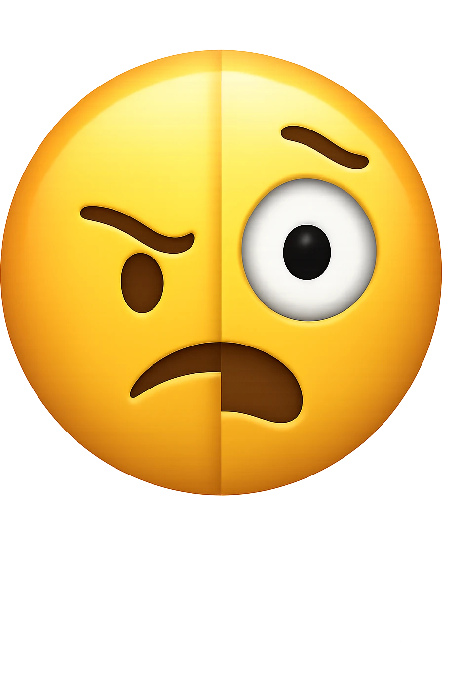 irritabilità o ansia improvvisa - fai due metà emoji stile iphone emoji