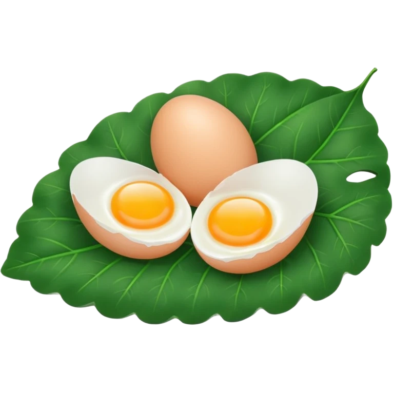 eggs on leaf emoji