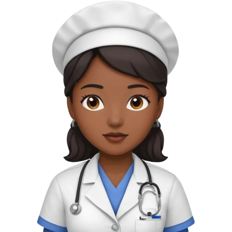 young black woman nurse emoji