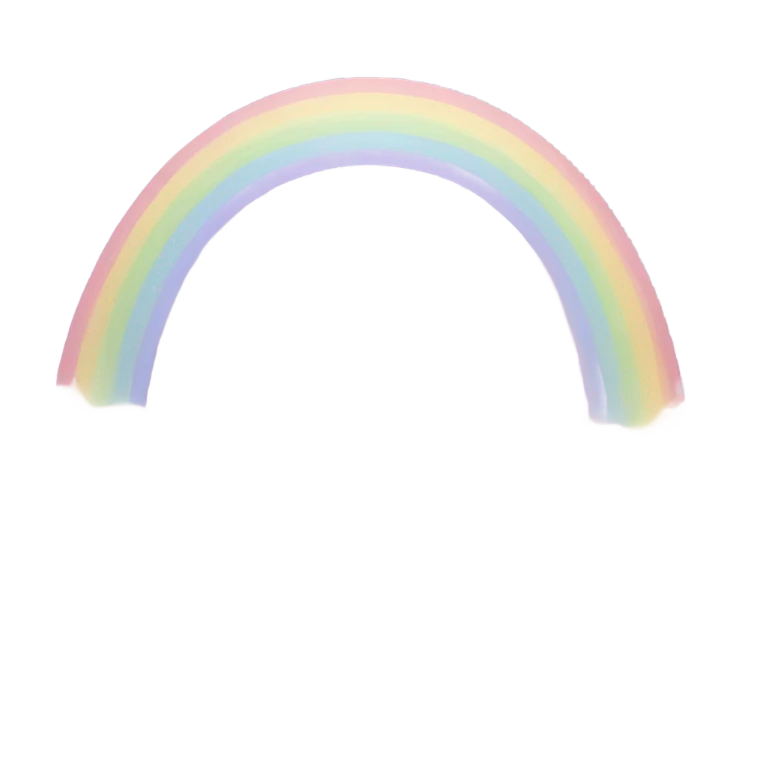 Pastel colored rainbow  emoji