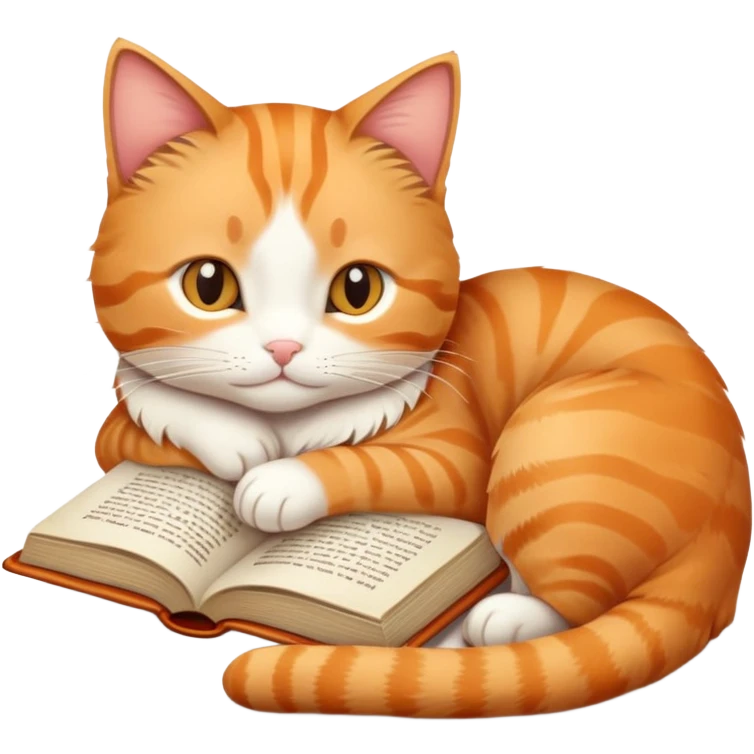 Cat and book emoji