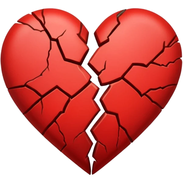 broken heart with a crack in the middle emoji