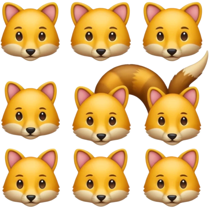 Find the different emoji challenge.
Use animal emojis with no visible facial expressions.
Focus on body shape, tail, ear, or color differences.
Minimal background.
Hard difficulty. emoji