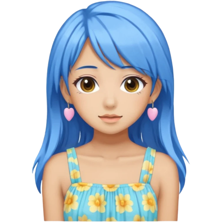 Blue Pastel Gyaru Summer Girl emoji