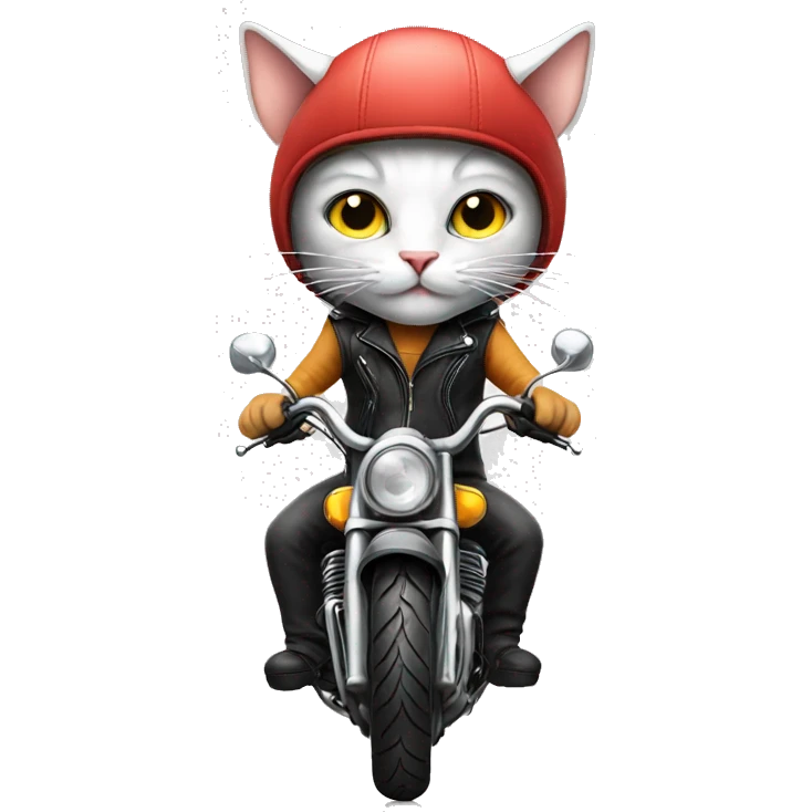 Cat at biker  emoji