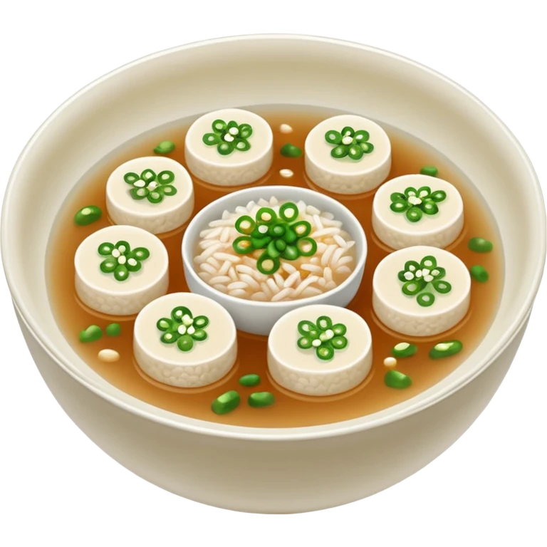 Make an emoji of tteokguk, a traditional Korean food. emoji