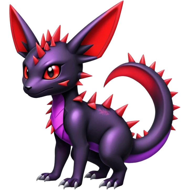 Shiny Badass Gothic Modern Futuristic Cute Guilmon-Umbreon-Salandit-hybrid emoji