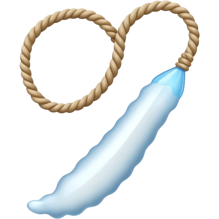 A rope-like shot of semen flying in the air  emoji
