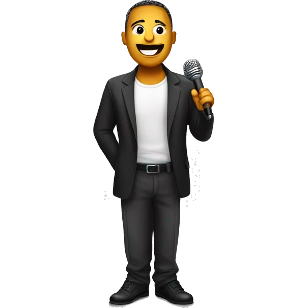 standup comedian with mic emoji