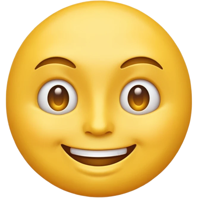 Classic yellow emoji face but with heavy Botox  emoji