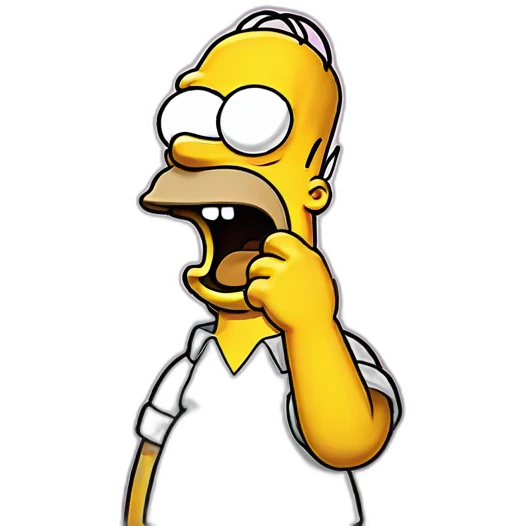 HOMER SIMPSON SCREAMING emoji