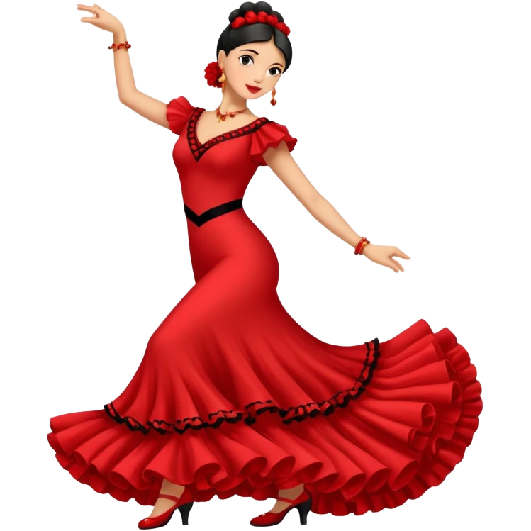 Flamenco dancer steps emoji