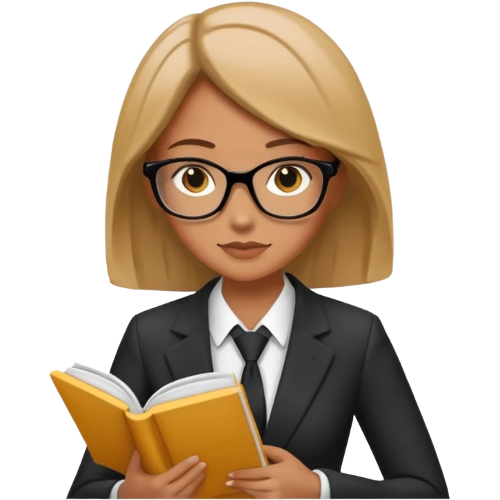 woman reading in suit emoji