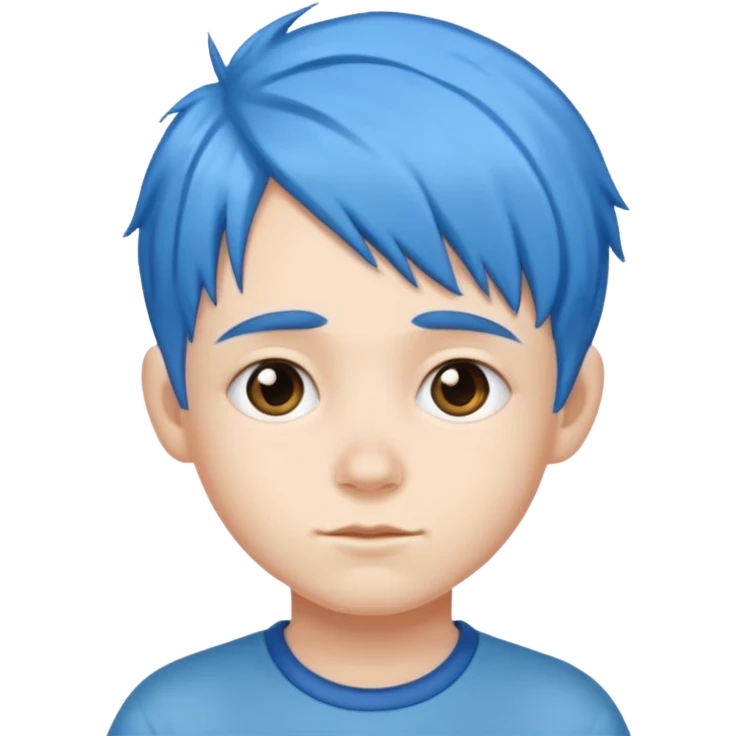 blue haired kid emoji
