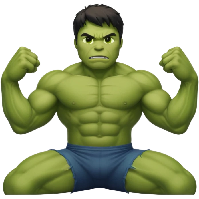 Incredible hulk taking a nap emoji