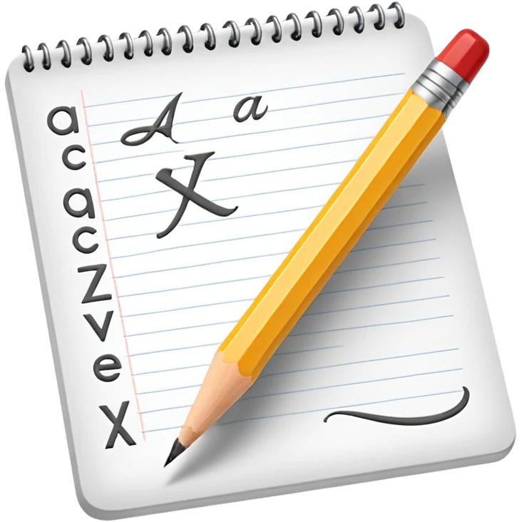 pencil writing Russian alphabet emoji