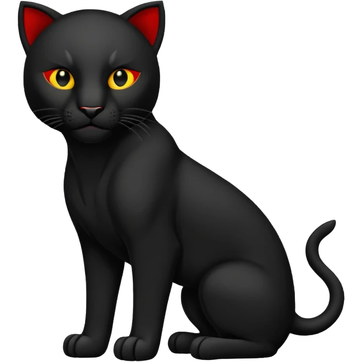 Pantera negra cuerpo pequeña tipo whatsapp silueta emoji