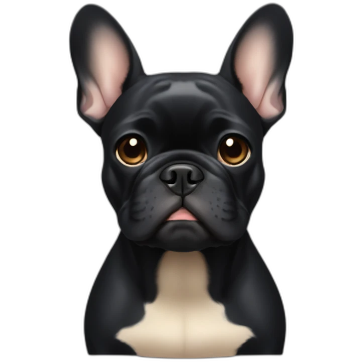 Black french bulldog with tan points emoji