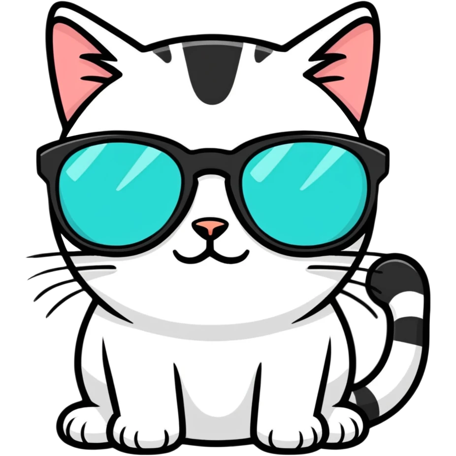 Cat with sunglasses emoji