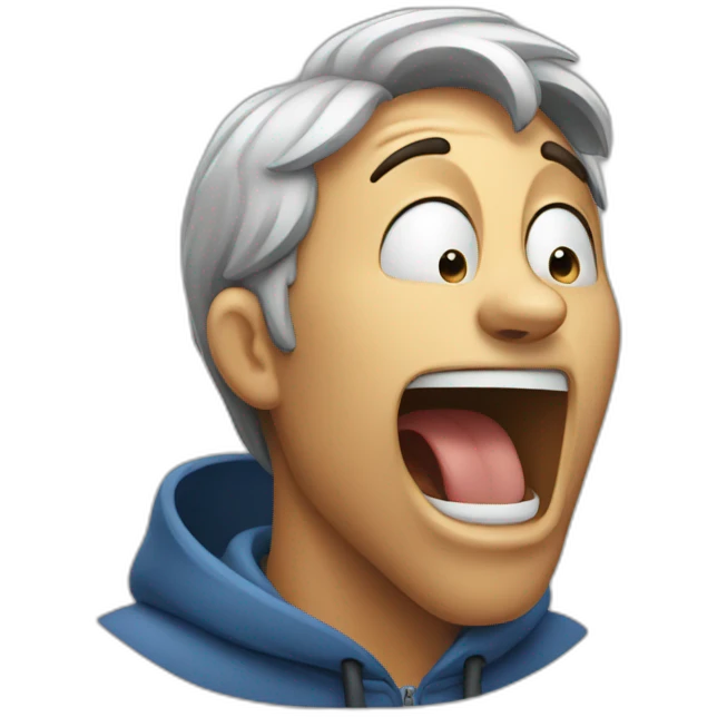 Man yawning emoji