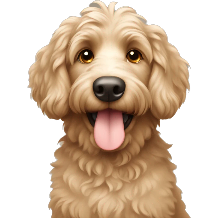 Aussie Doodle Dog Tan color emoji