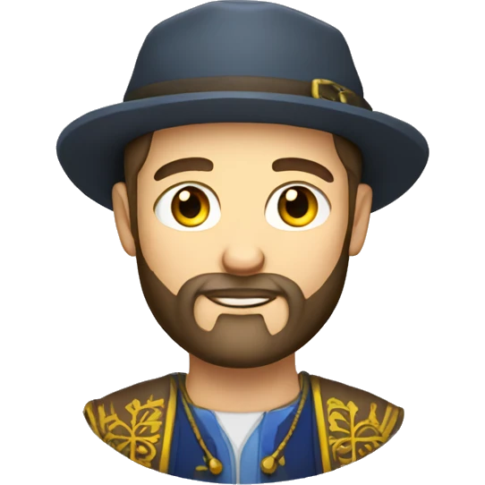 Ukrainian guy with beard and icos  emoji