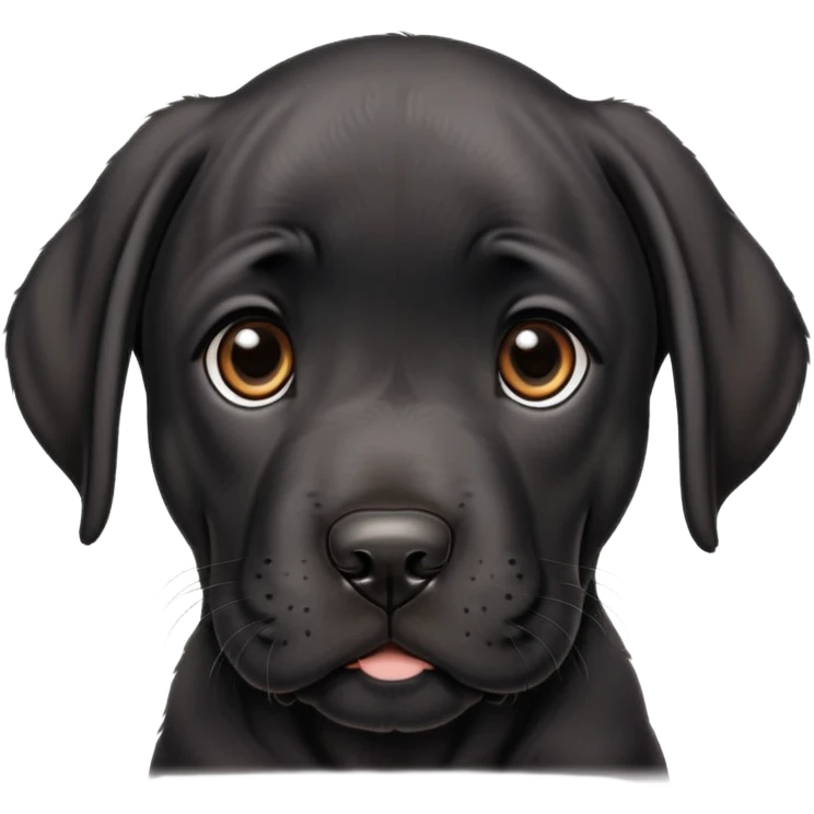 Black Great Dane puppy brown eyes realistic emoji