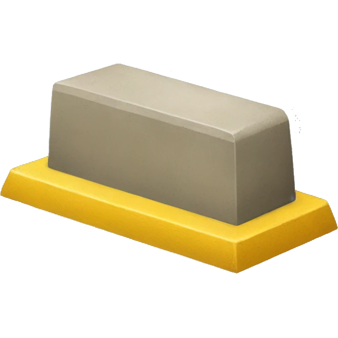 Yellow concrete parking curb emoji