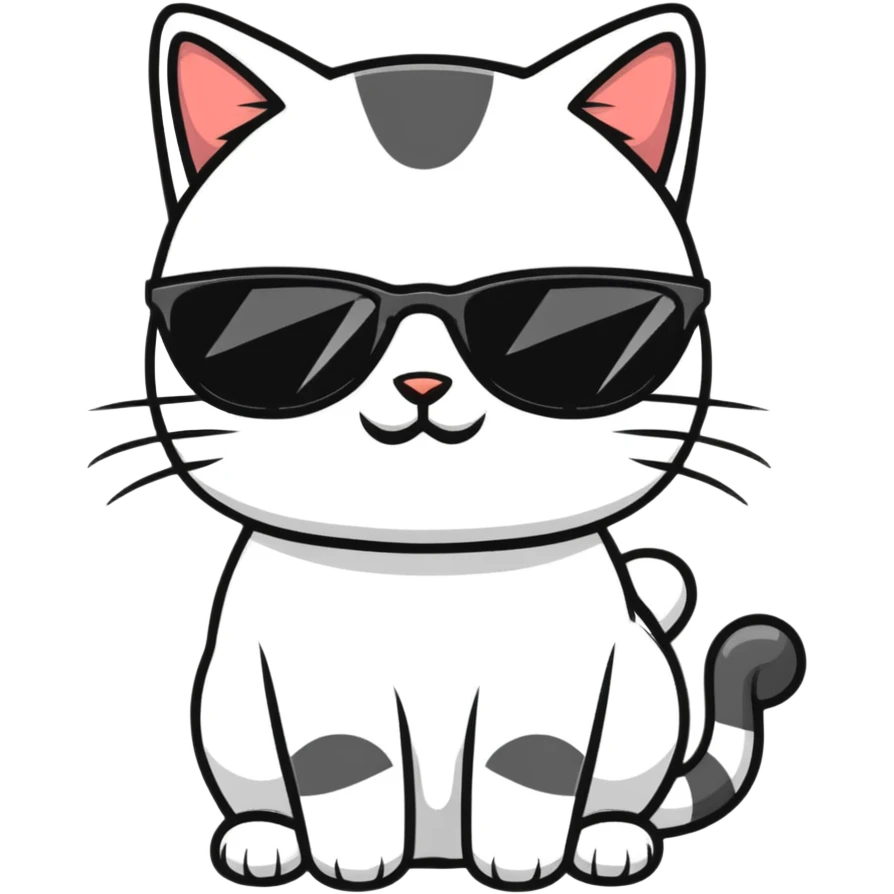 Cat with sunglasses emoji