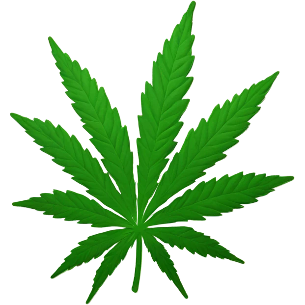 Cannabis leaf drinking a beer emoji
