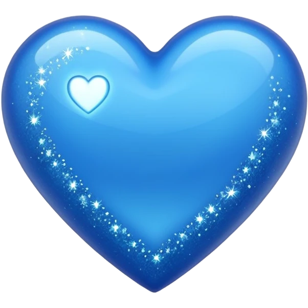 blue heart with sparkles emoji