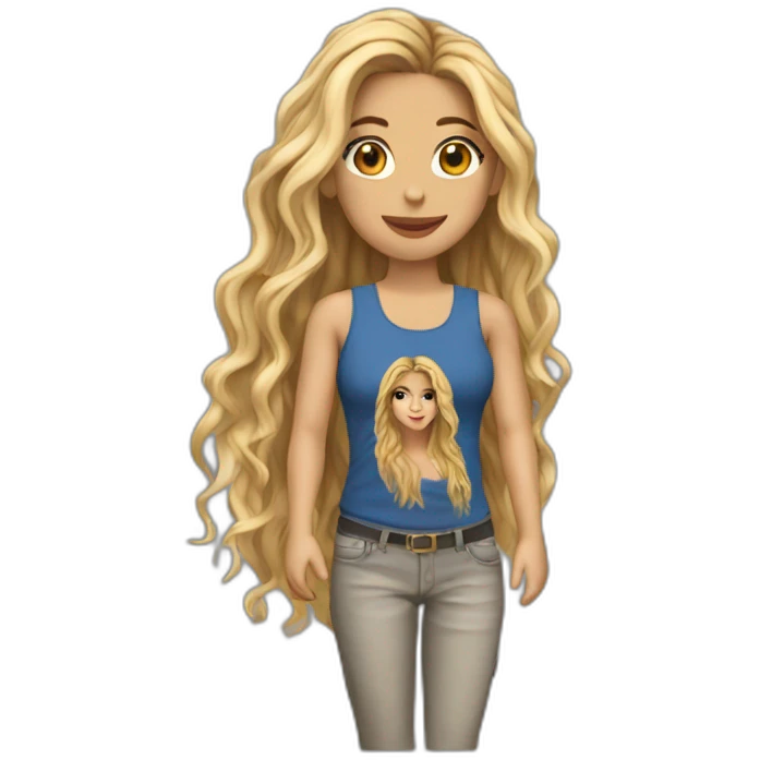Shakira realistic emoji