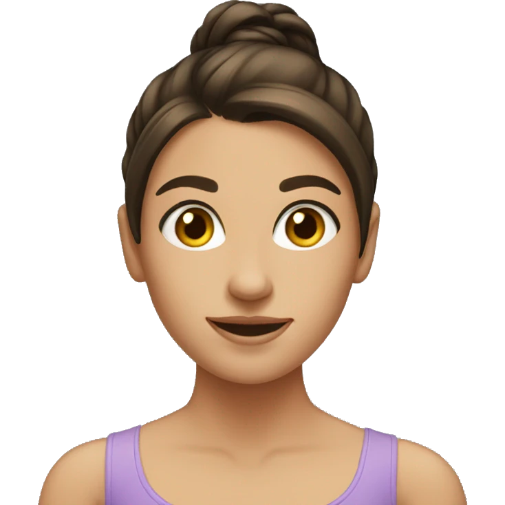brunette girl wirh ponytail emoji