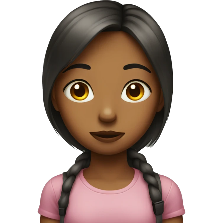 Girl doing a side eye  emoji